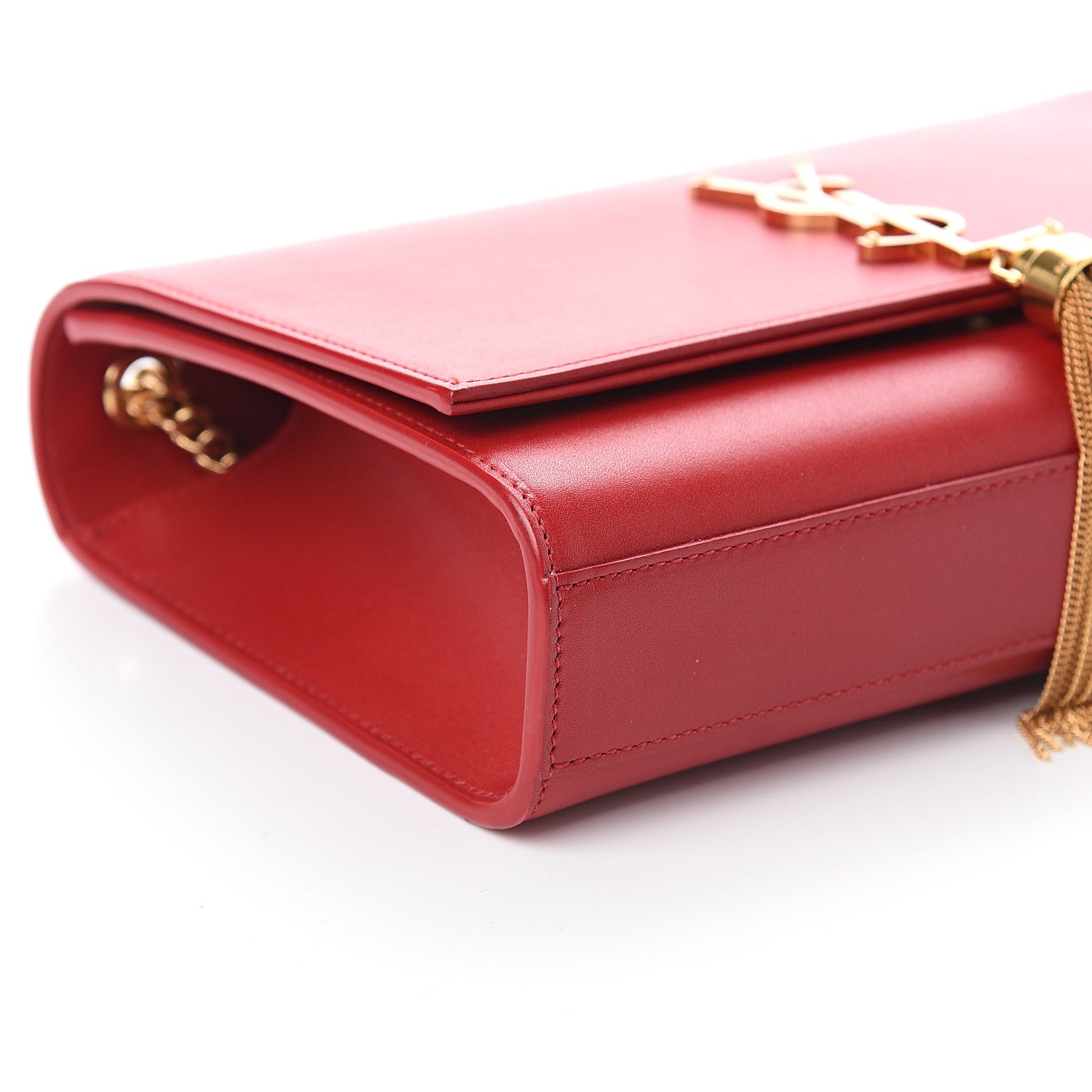 Saint Laurent Smooth Calfskin Medium Classic Monogram Kate Tassel Satchel New Lipstick 6 of 7