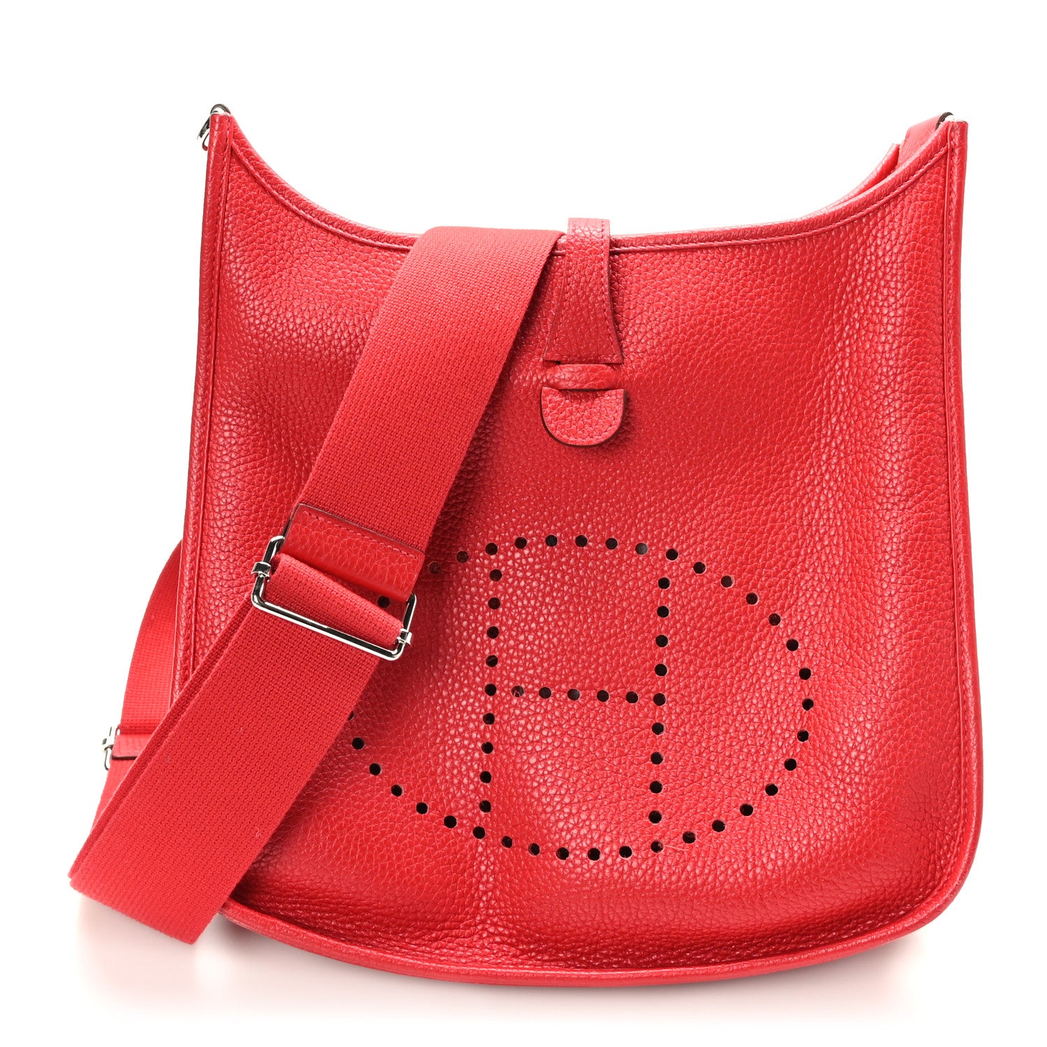 Hermes Taurillon Clemence Evelyne III PM Rouge Casaque 1 of 9