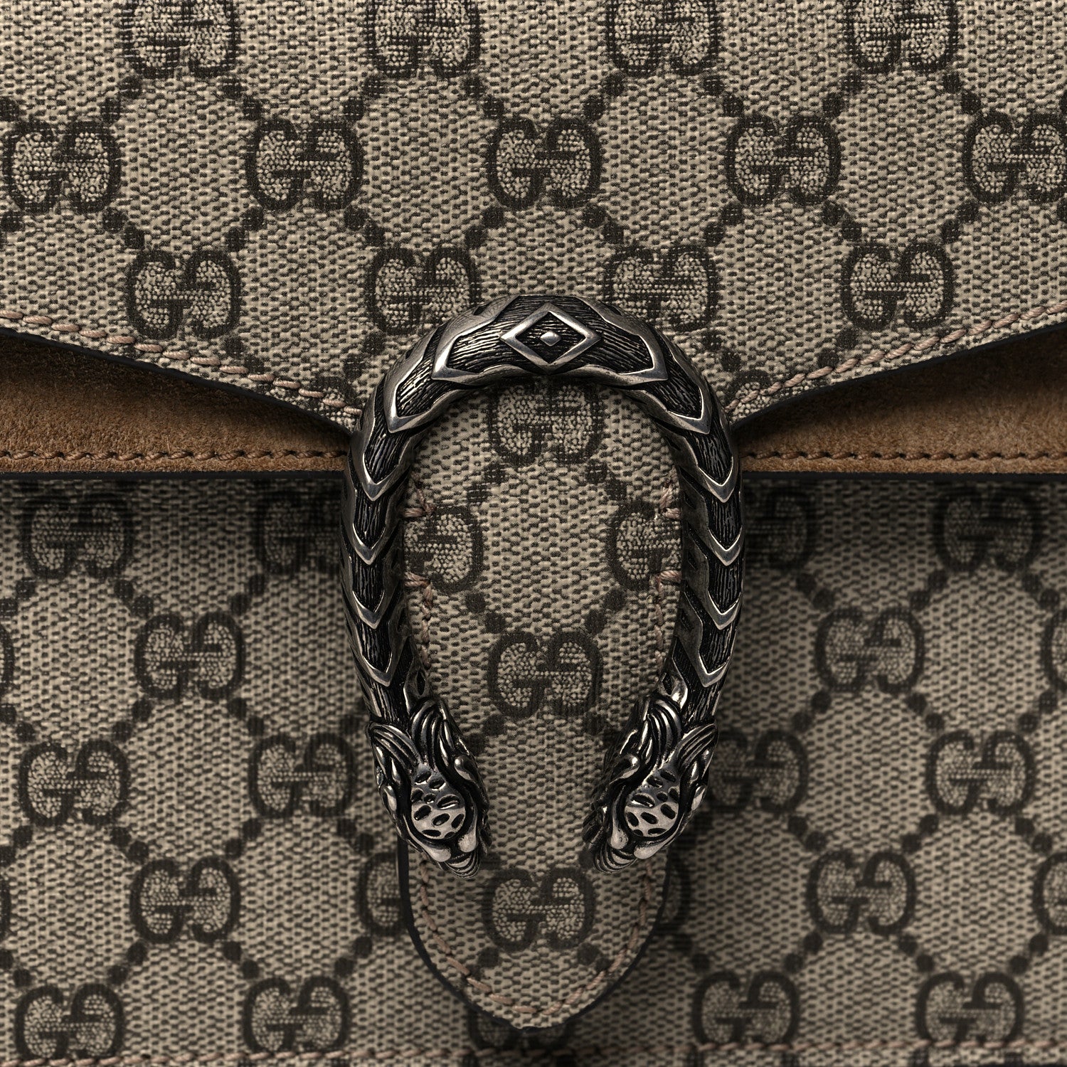 Gucci GG Supreme Monogram Mini Dionysus Shoulder Bag Taupe 8 of 14