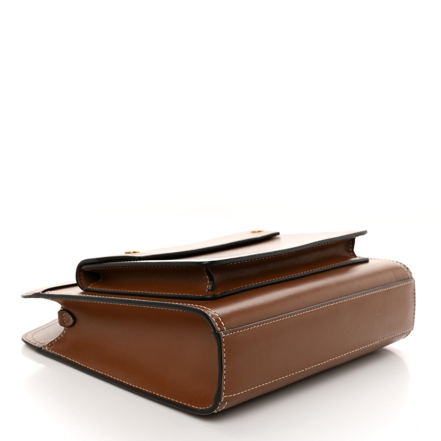 Smooth Calfskin Mini Pocket Bag Malt Brown