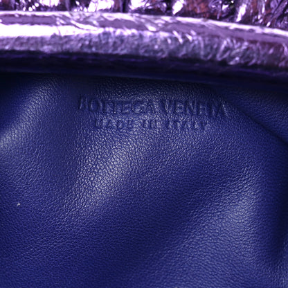 Bottega Veneta Metallic Crinkled Lambskin The Mini Pouch Viola 8 of 11