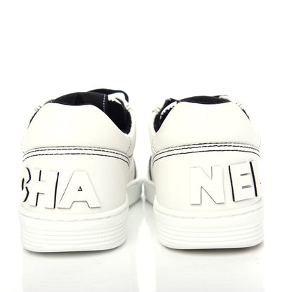 Chanel Calfskin Womens Logo Sneakers 36.5 White Black 7 of 11