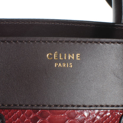 Celine Python Mini Luggage Burgundy 6 of 10