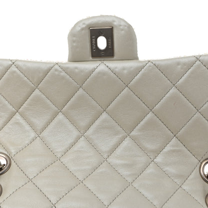 Chanel Cotton Quilted Pearl Embellished Small Single Flap White 11 of 11