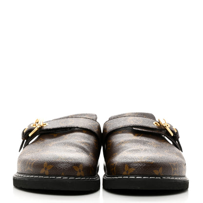 Louis Vuitton Patent Monogram Womens Cosy Flat Comfort Clog Mules 40 Brown 2 of 9