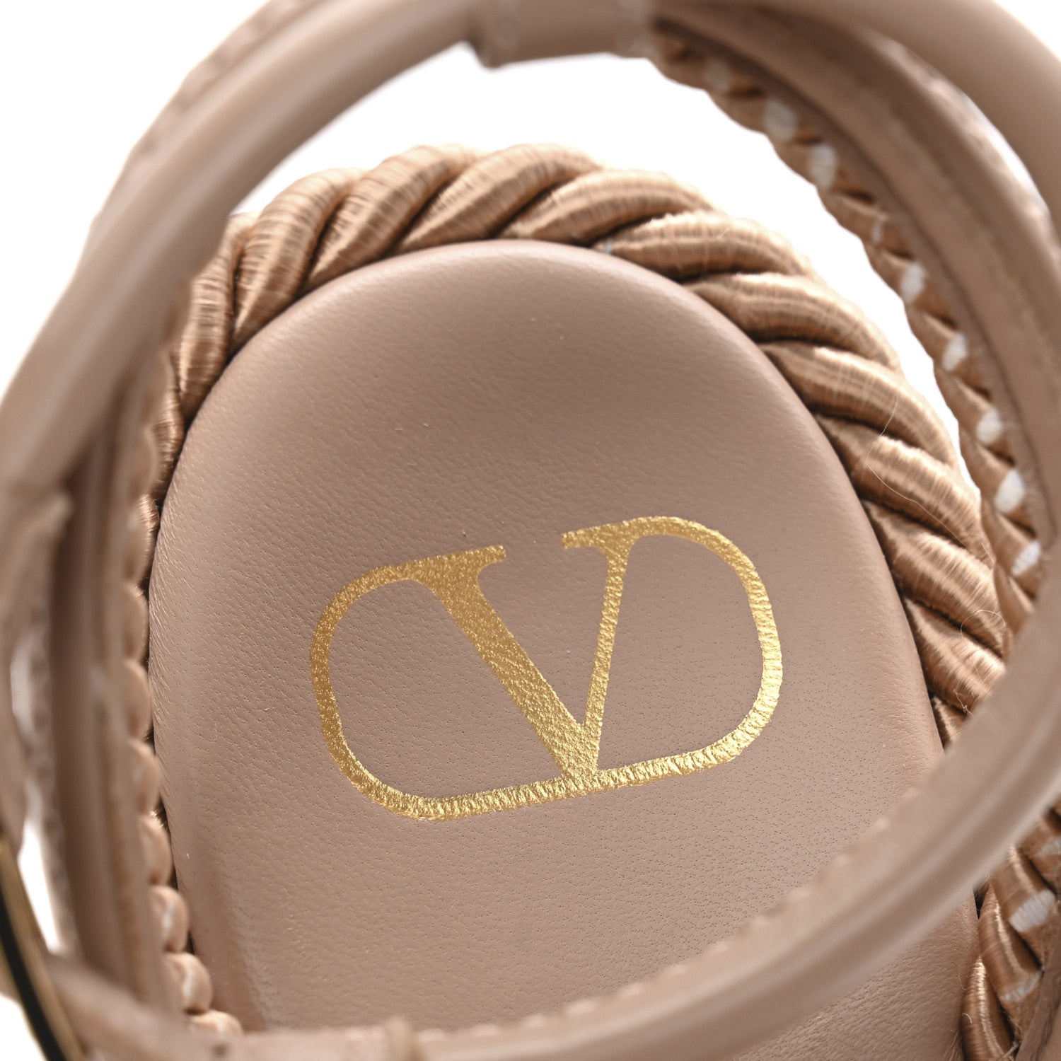 Valentino Garavani Calfskin VLogo Summerblocks Platform Wedge Sandals 38 Rose Cannelle 8 of 8