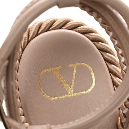 Valentino Garavani Calfskin VLogo Summerblocks Platform Wedge Sandals 38 Rose Cannelle 8 of 8