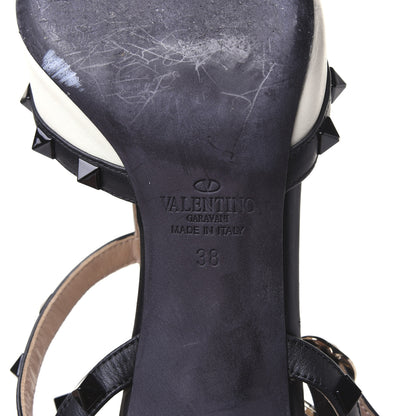 Valentino Garavani Nappa Rockstud Ankle Strap 65mm Pumps 38 Light Ivory Black 7 of 12