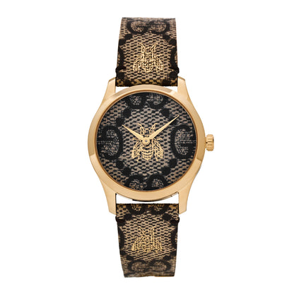 Gucci Stainless Steel Canvas 38mm G-Timeless GG Supreme Bee Quartz Watch Brown 1 of 5
