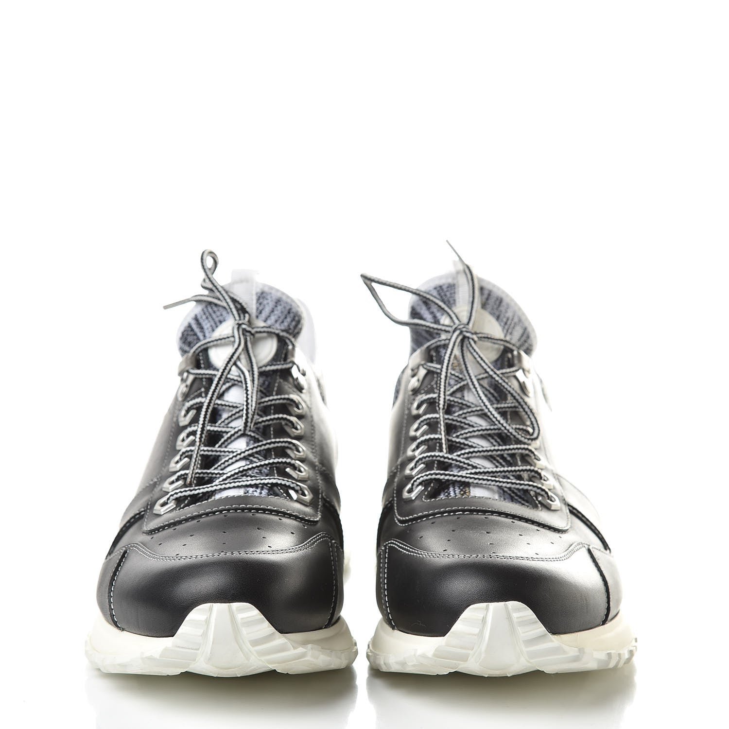 Louis Vuitton Calfskin Fabric Run Away Sneakers 9 Black 2 of 10