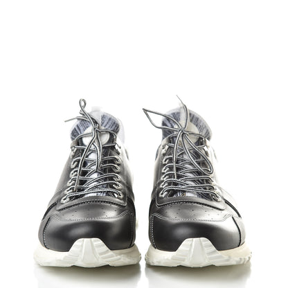 Louis Vuitton Calfskin Fabric Run Away Sneakers 9 Black 2 of 10
