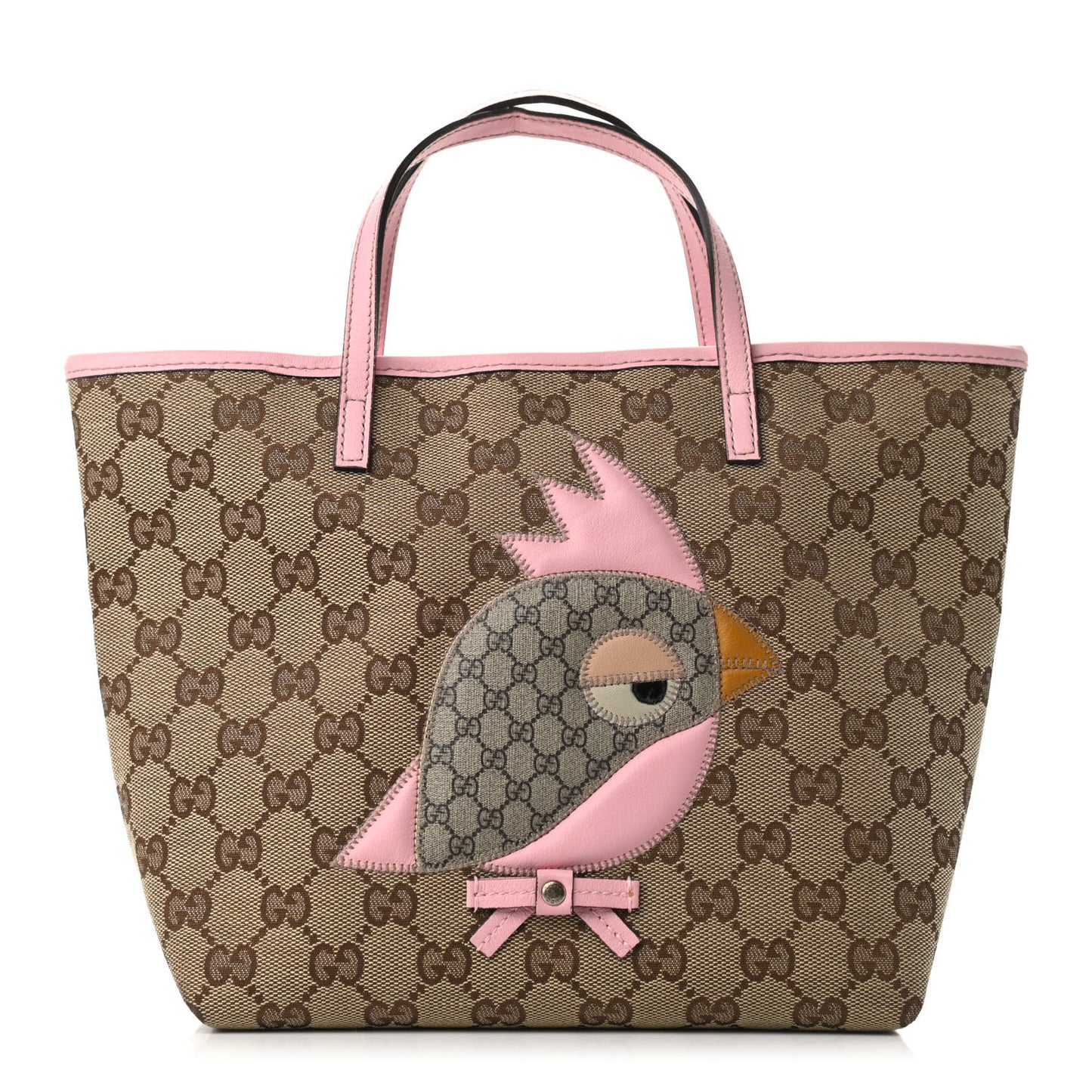 GG Monogram Mini Zoo Bird Tote Pink