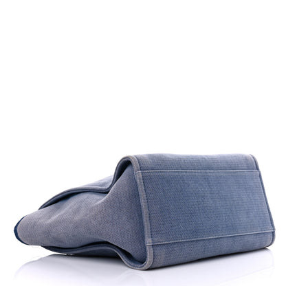 Chanel Canvas Medium Deauville Tote Blue 4 of 18