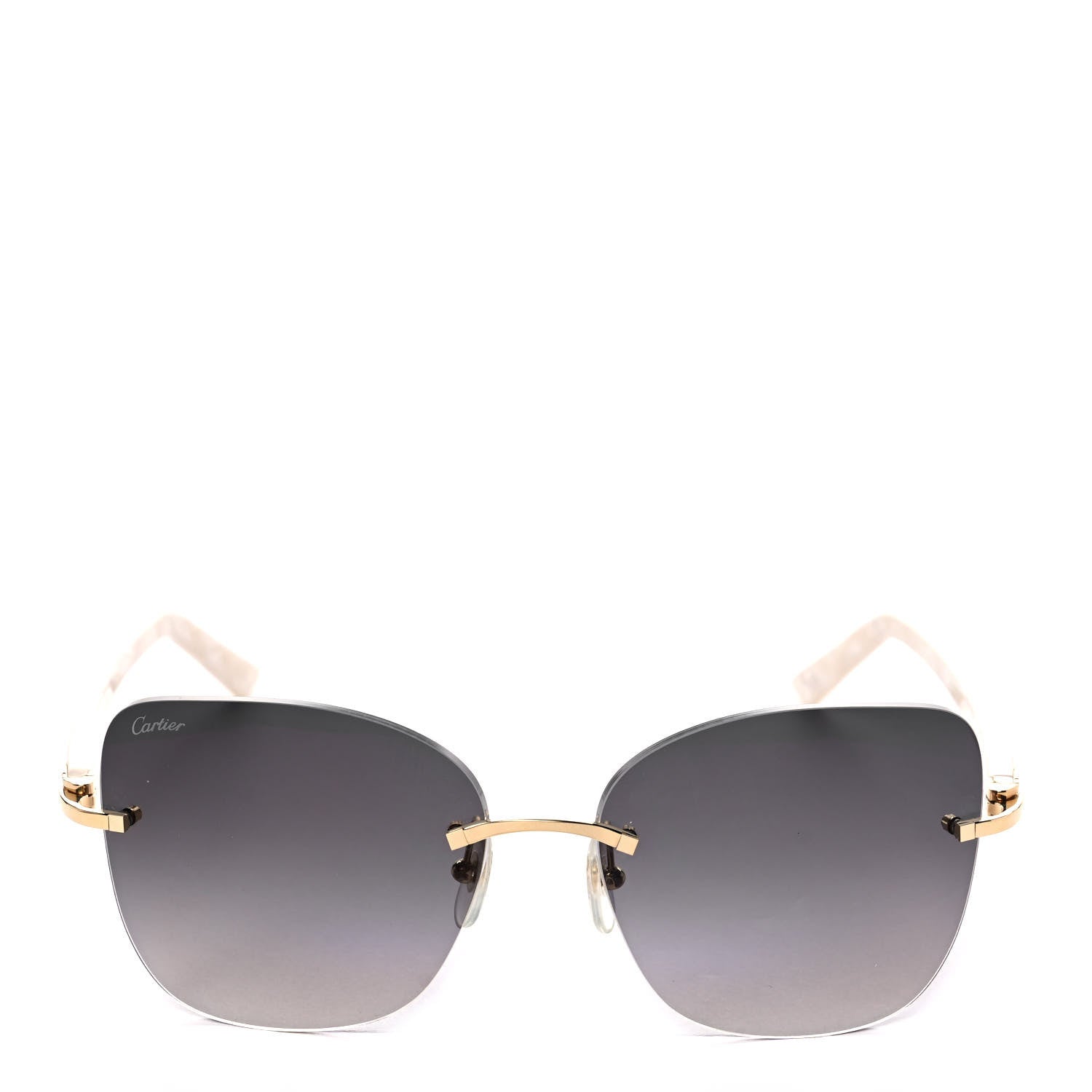 Cartier Mother of Pearl Sunglasses CT001RS Gold White 2 of 8