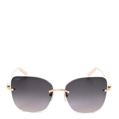 Cartier Mother of Pearl Sunglasses CT001RS Gold White 2 of 8