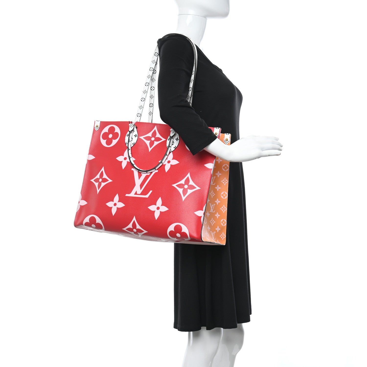 Louis Vuitton Monogram Giant Onthego GM Rouge Rose 3 of 12