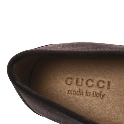 Gucci Suede Mens Horsebit Loafers 9 Testa di Moro 9 of 13