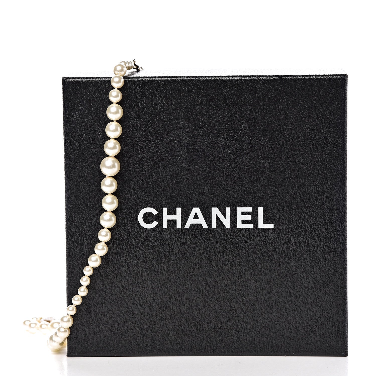 Chanel Graduated Pearl CC Long Necklace Light Gold 6 of 6