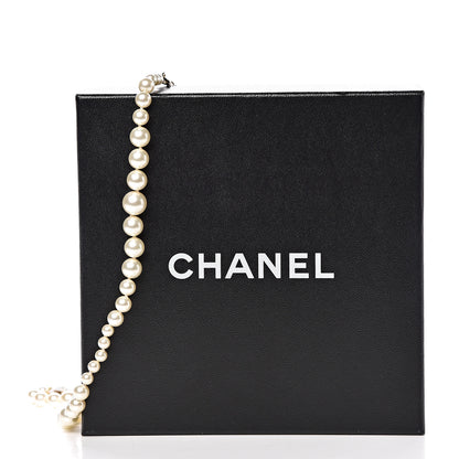 Chanel Graduated Pearl CC Long Necklace Light Gold 6 of 6