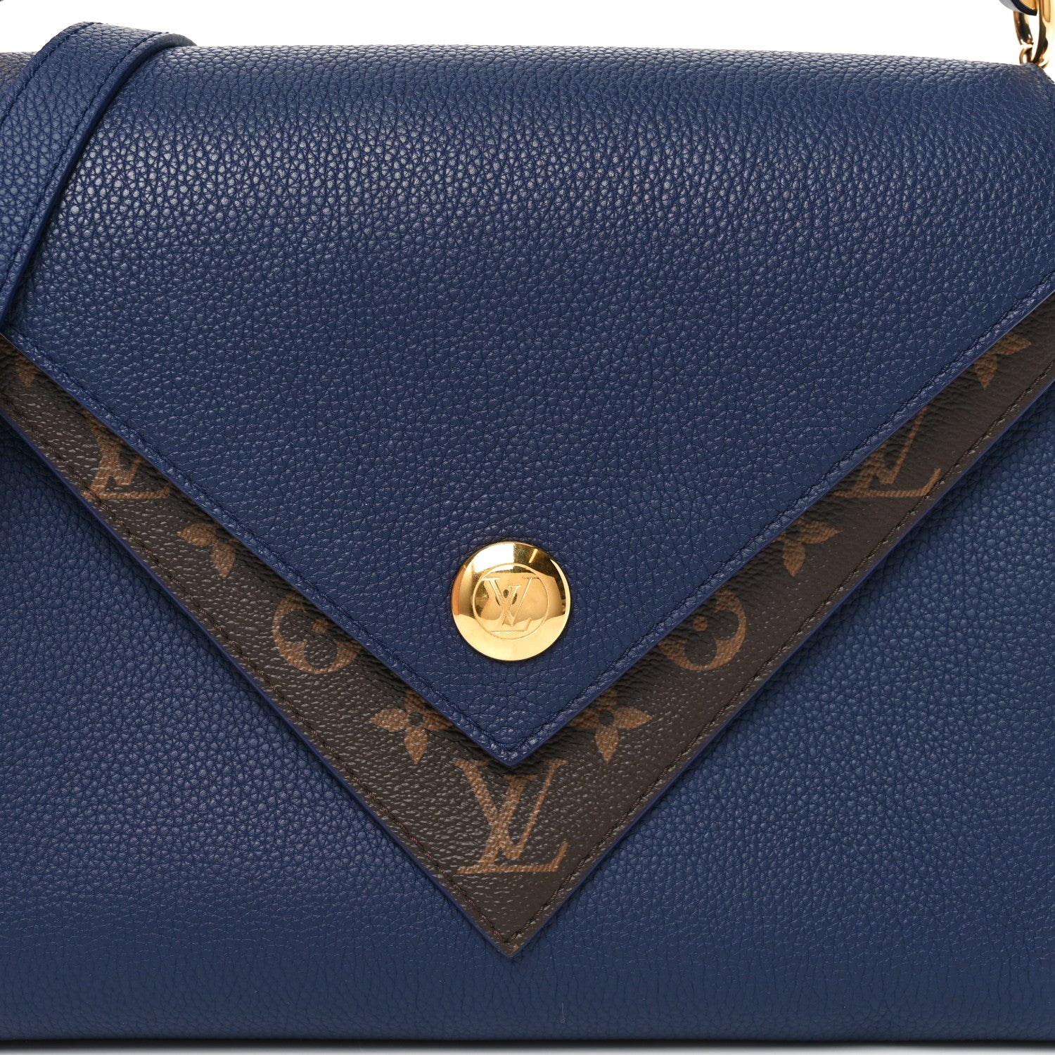 Louis Vuitton Grained Calfskin Monogram Double V Blue Marine 7 of 10
