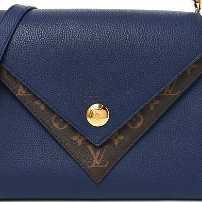 Louis Vuitton Grained Calfskin Monogram Double V Blue Marine 7 of 10