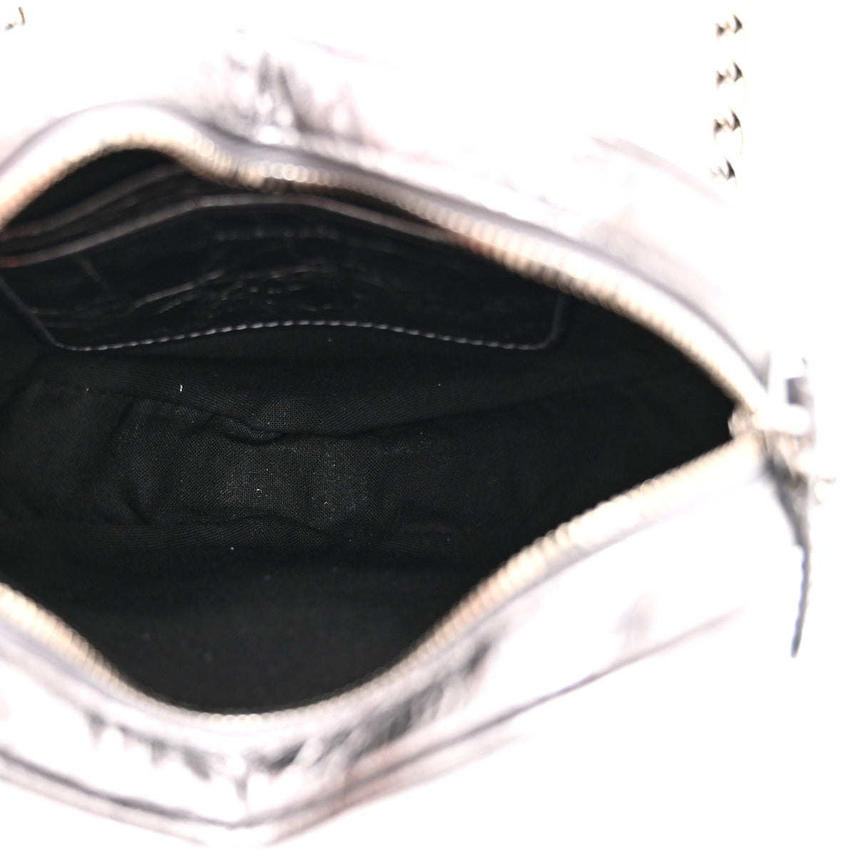 Balenciaga Metallic Agneau Arena Mini Le Cagole Heart Bag Silver 5 of 10