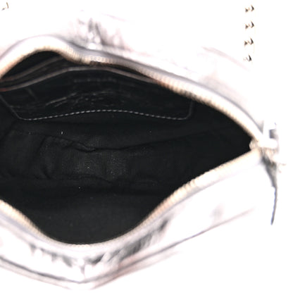Balenciaga Metallic Agneau Arena Mini Le Cagole Heart Bag Silver 5 of 10