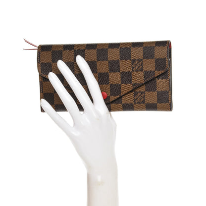 Louis Vuitton Damier Ebene Josephine Wallet Red 2 of 6