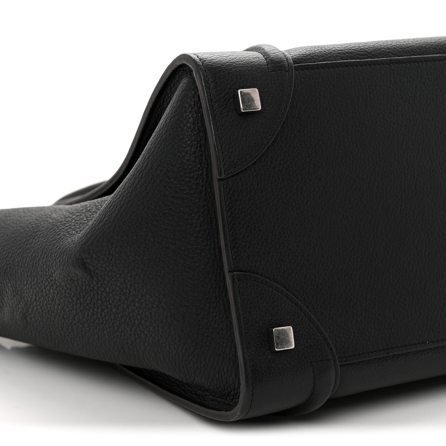 Drummed Calfskin Mini Luggage Black
