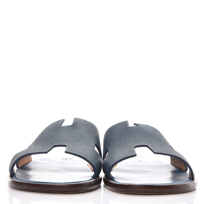 Hermes Matte Epsom Mens Izmir Sandals 42 Petrole 2 of 10