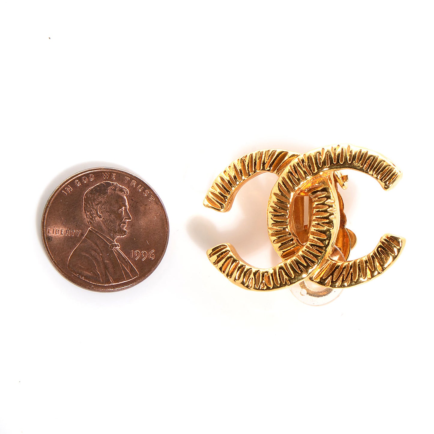 CC Clip On Earrings Gold