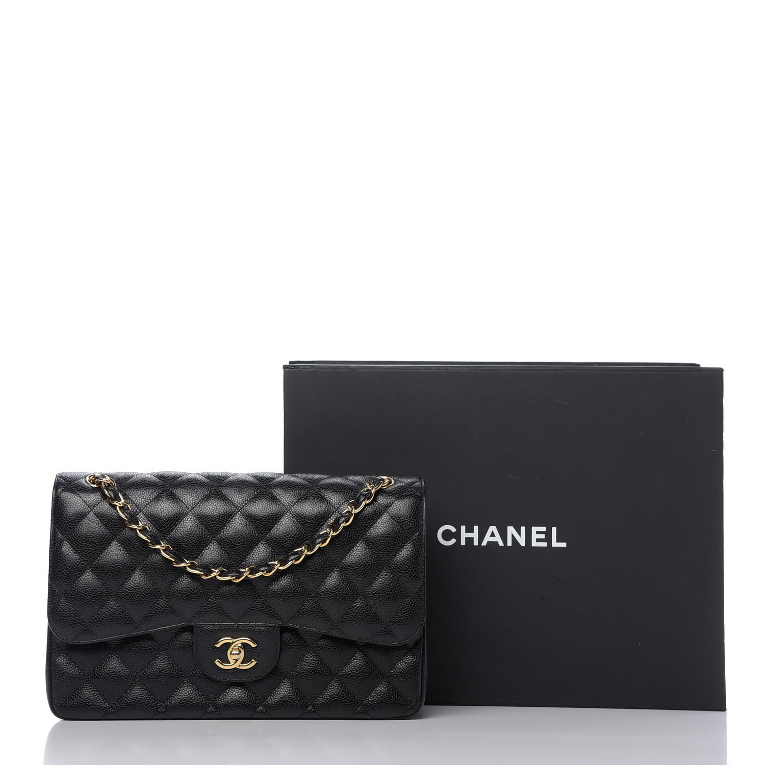 Chanel Caviar Quilted Jumbo Double Flap Black 10 of 10