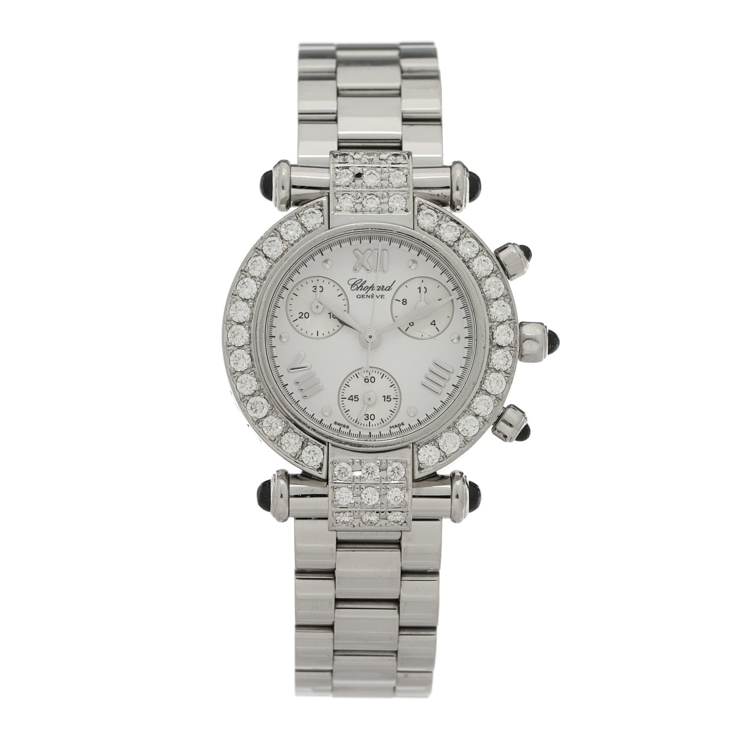 Stainless Steel Diamond Bezel 32mm Imperiale Quartz Watch White