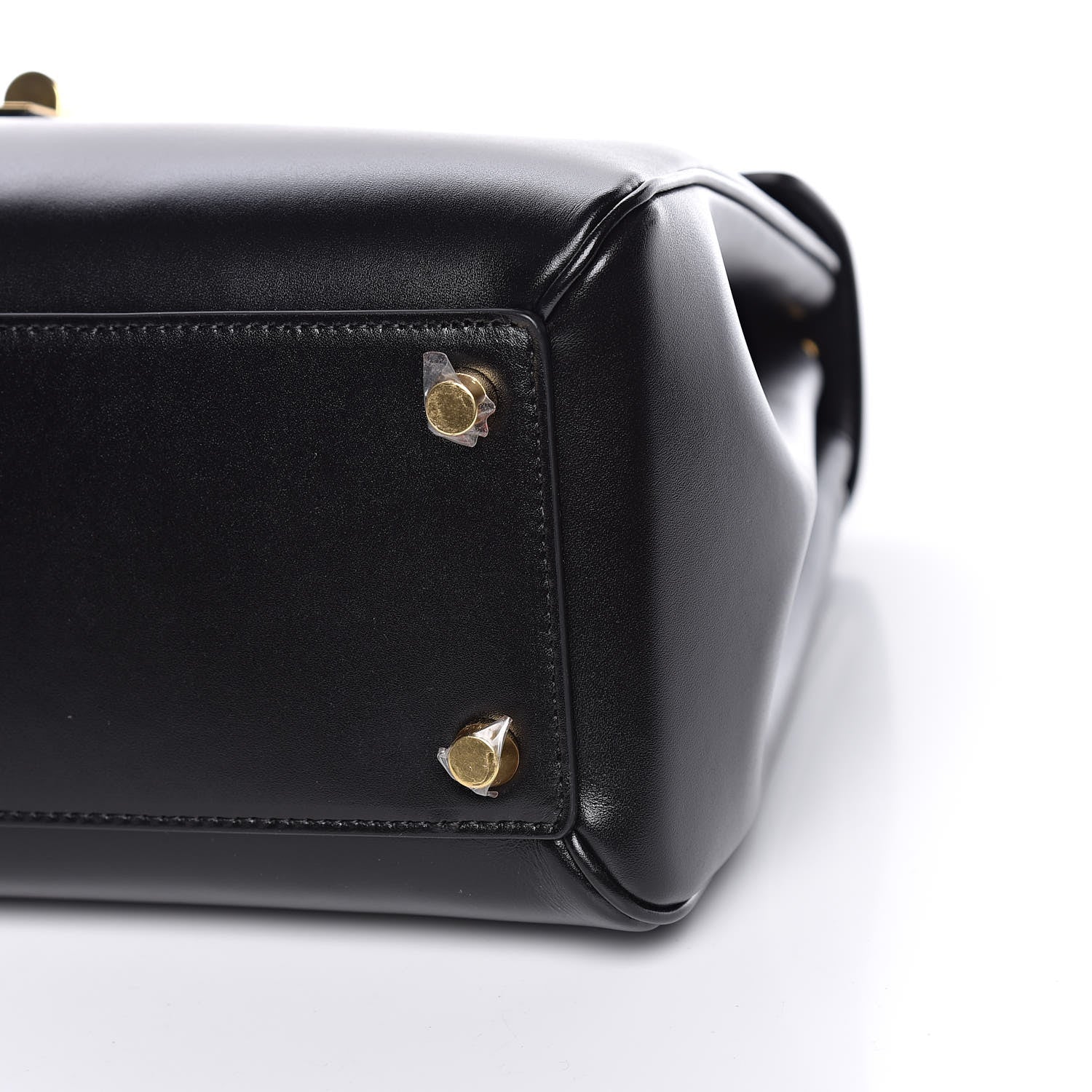 Celine Satinated Calfskin Medium 16 Top Handle Bag Black 6 of 12