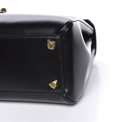 Celine Satinated Calfskin Medium 16 Top Handle Bag Black 6 of 12