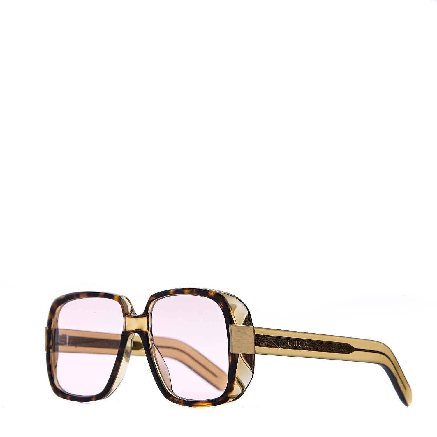 Gucci Oversize Square Frame GG0318S Sunglasses Brown 1 of 8
