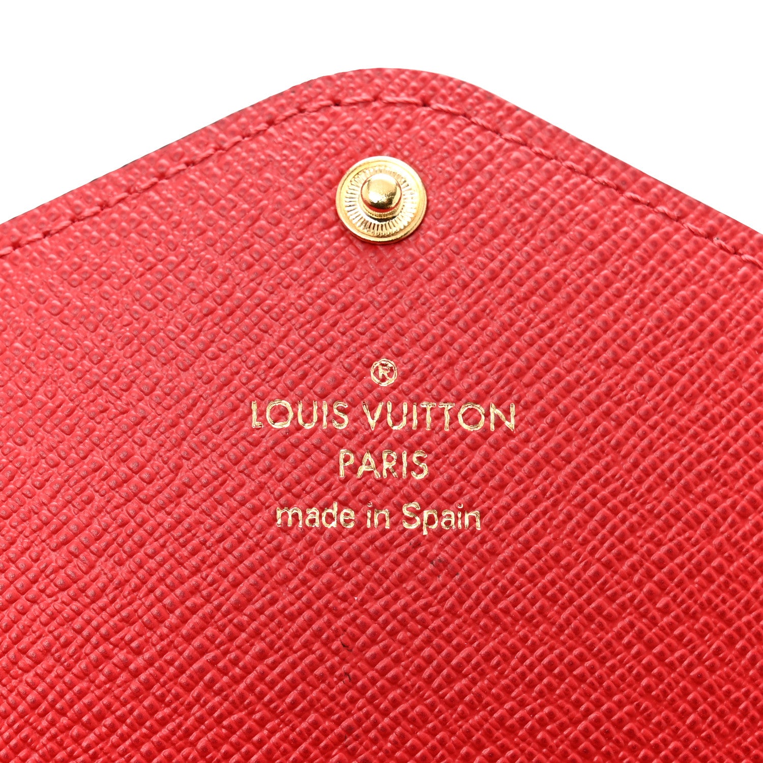 Louis Vuitton Damier Ebene Josephine Wallet Red 7 of 9