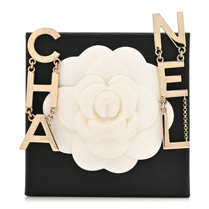 Chanel Metal Cha-Nel Logo Drop Earrings Gold 7 of 7