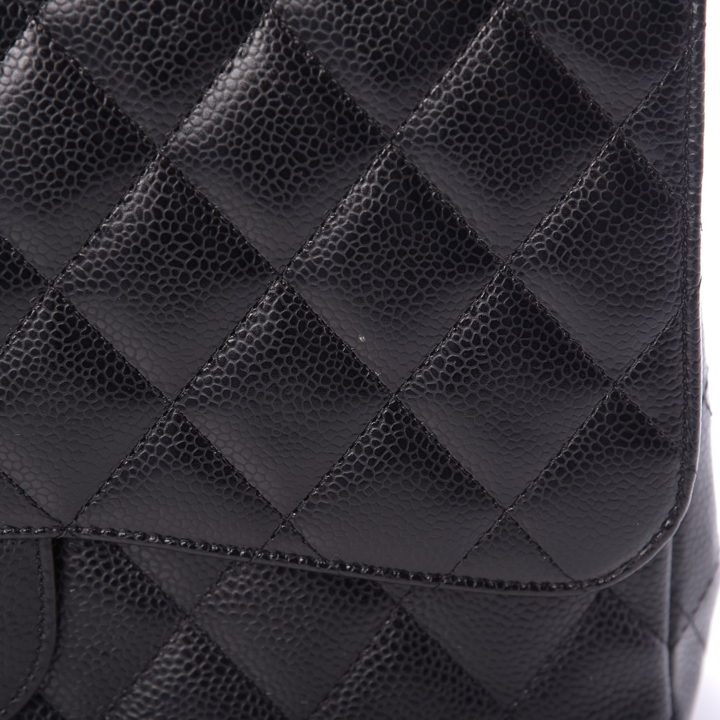 Caviar Quilted Jumbo Single Flap Black