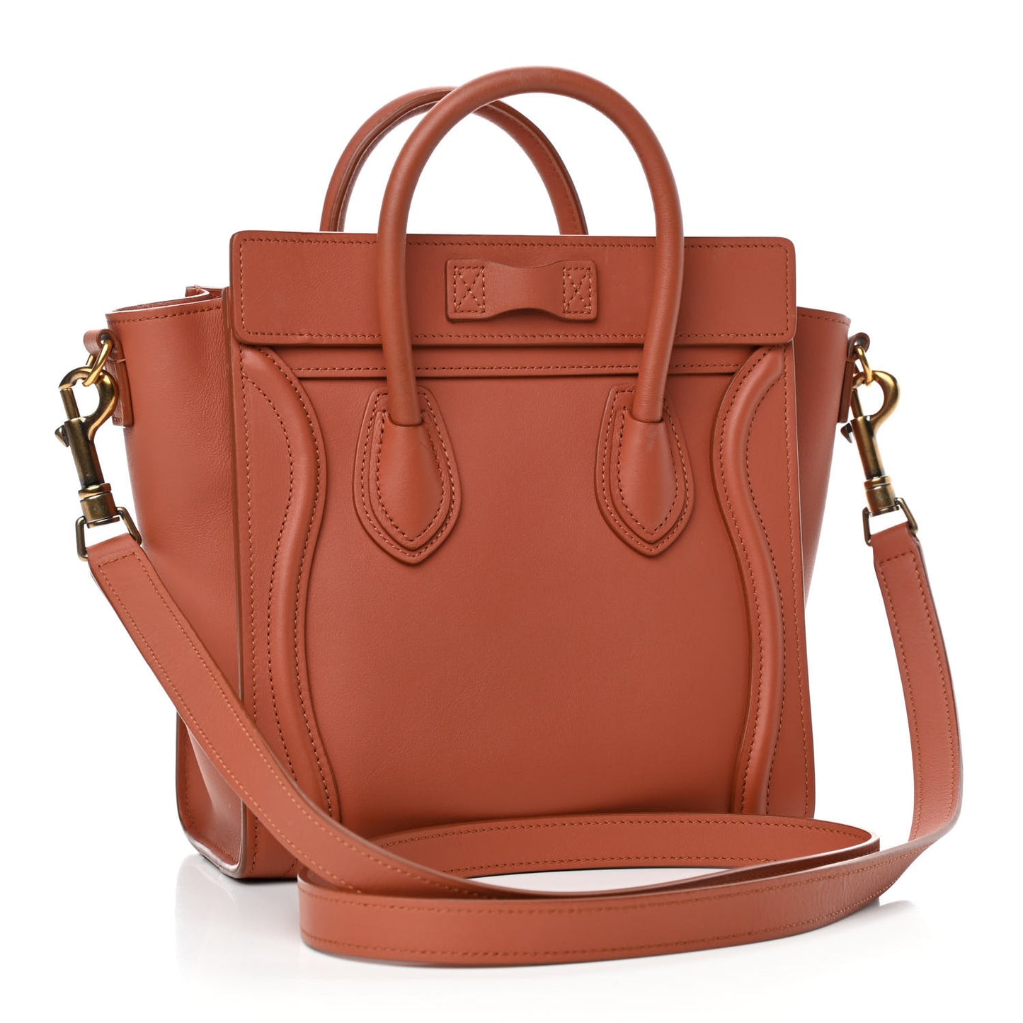 Smooth Calfskin Nano Luggage Terracotta
