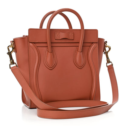 Celine Smooth Calfskin Nano Luggage Terracotta 2 of 4