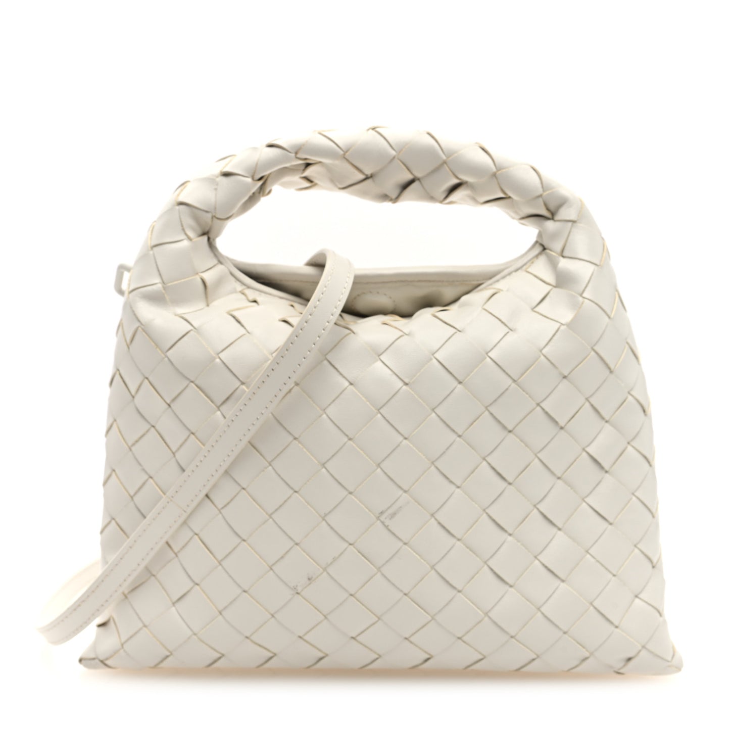 Calfskin Intrecciato Mini Hop White