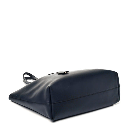 Saint Laurent Calfskin Large Shopping Tote Deep Marine 4 of 11
