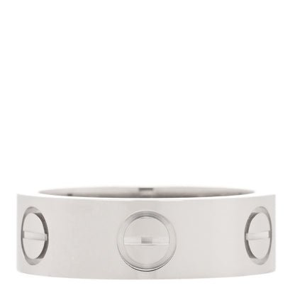 Cartier 18K White Gold 5.5mm LOVE Ring 47 4 1 of 4