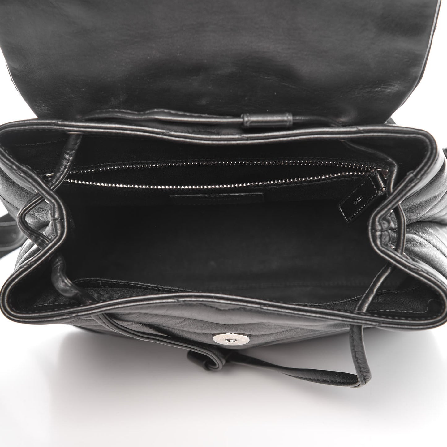 Calfskin Y Quilted Monogram Small Loulou Backpack Black