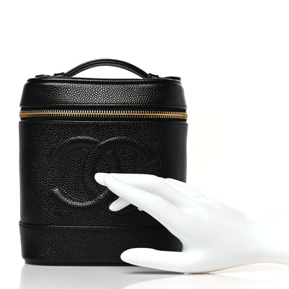 Chanel Caviar Vanity Cosmetic Case Black 2 of 10