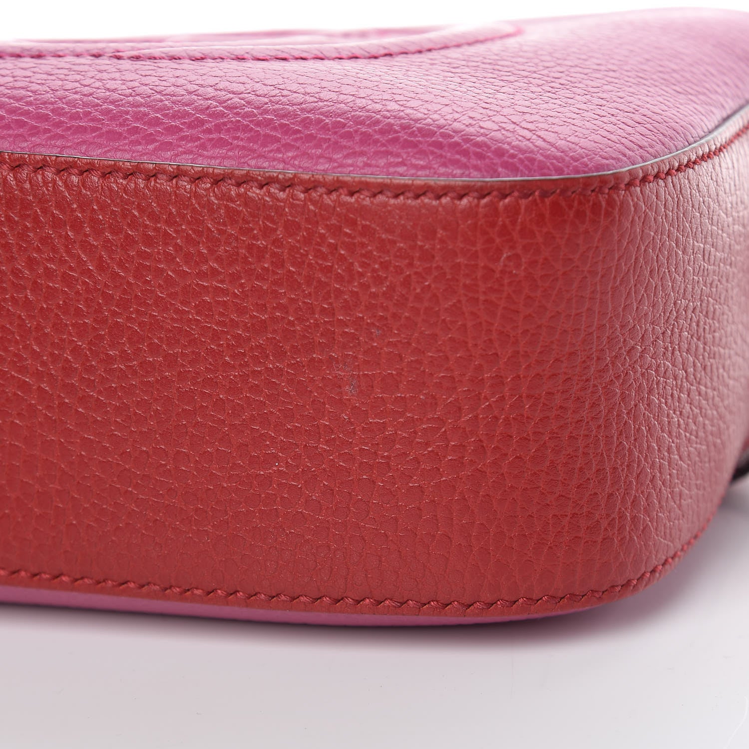 Gucci Dollar Calfskin Bi-Color Small Soho Disco Bag New Rosette Hibiscus Red 10 of 20