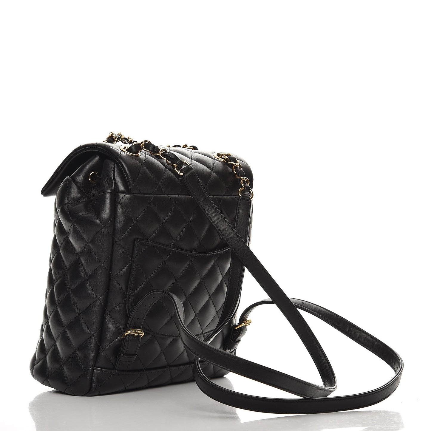 Calfskin Quilted Small Urban Spirit Backpack Black