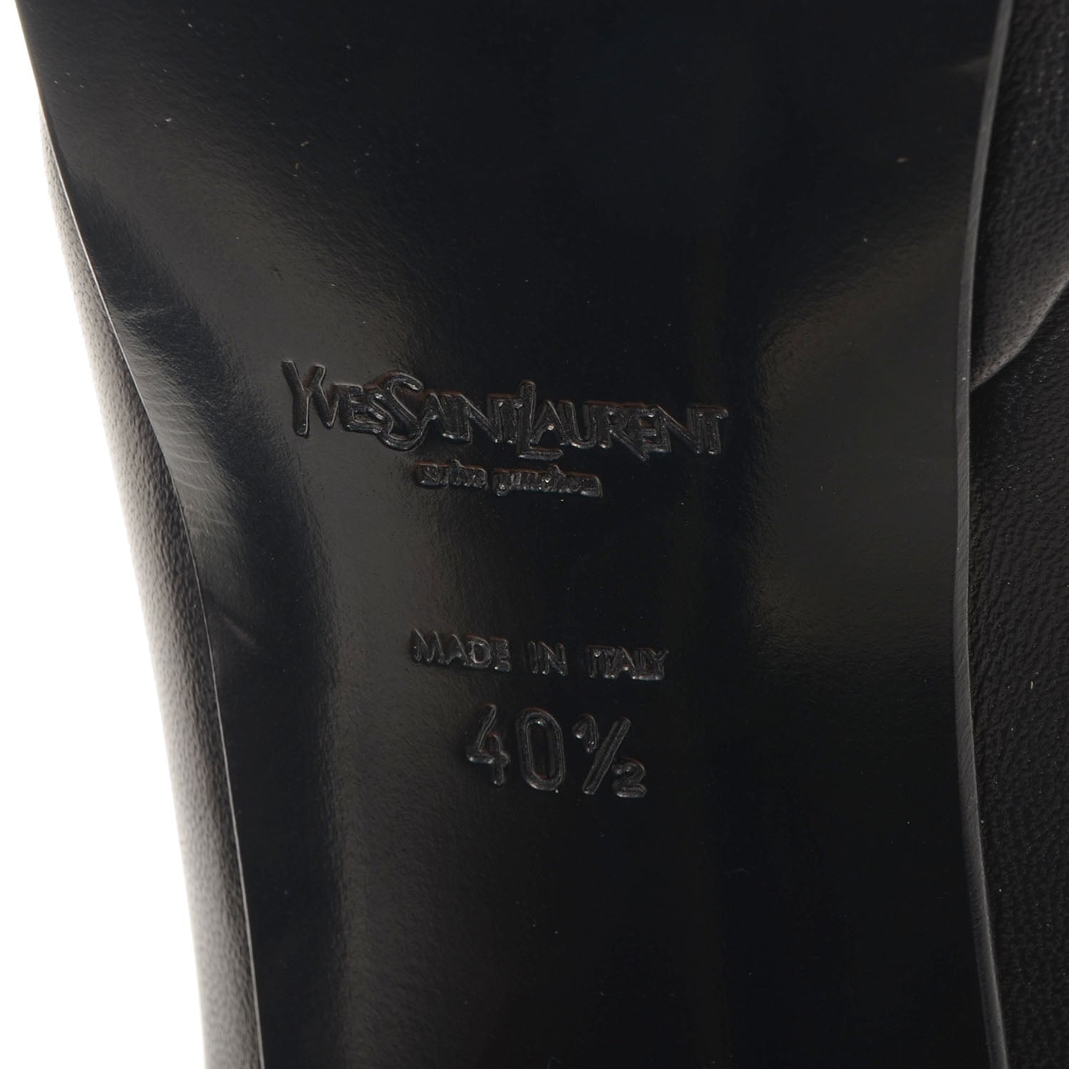 Saint Laurent Calfskin Tribute 105 Platform Pumps 40.5 Black 4 of 6