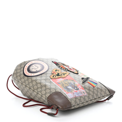 Gucci Soft GG Supreme Monogram Courrier Drawstring Backpack 4 of 9